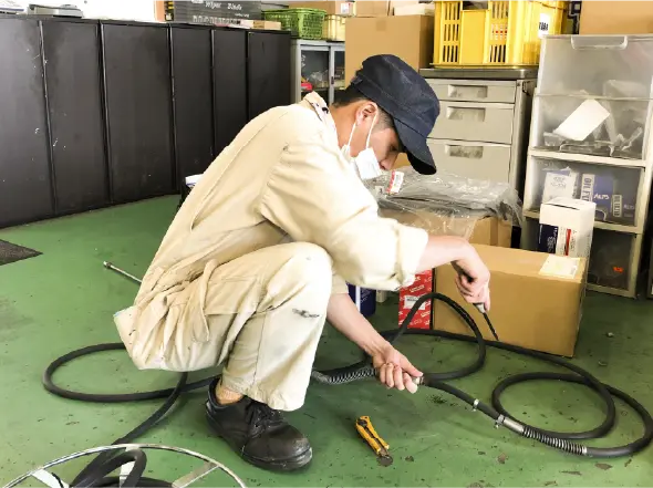 板金塗装の様子